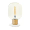 Kirkland's Home Table Lamps-Metal White Marble Mushroom Shade Table Lamp