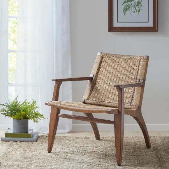 Kirkland's Home Accent Chairs-Mid-Century Modern Rattan Accent Chair