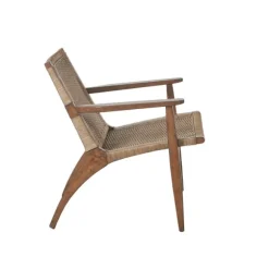 Kirkland's Home Accent Chairs-Mid-Century Modern Rattan Accent Chair