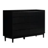 Kirkland's Home Dressers & Chests-Midnight Solid Wood Pull Tab Large Dresser