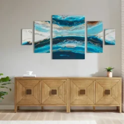 Kirkland's Home Canvas Art-Midnight Tide Canvas Art Prints, Set Of 5