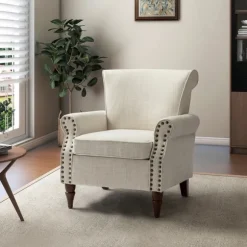 Kirkland's Home Accent Chairs-Miriam Nailhead Trim Armchair