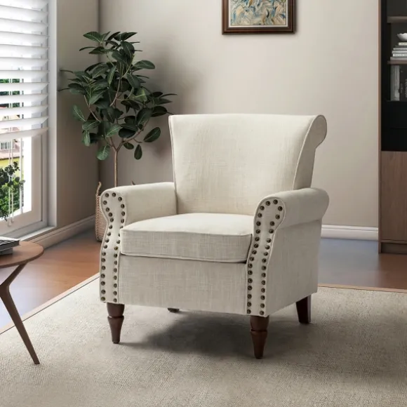 Kirkland's Home Accent Chairs-Miriam Nailhead Trim Armchair