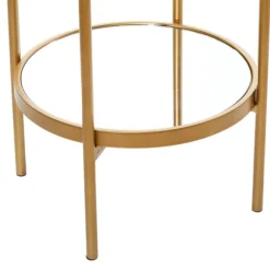 Kirkland's Home Bookshelves-Mirrored Two-Tier Cage Shelf