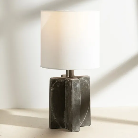 Kirkland's Home Table Lamps-Mod Marbled Gray Table Lamp