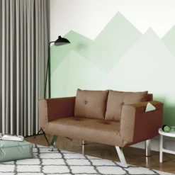 Kirkland's Home Sofas & Loveseats-Mod Wing Arm Convertible Sofa