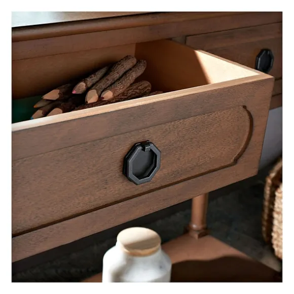 Kirkland's Home Console Tables-Modern Carved Accent Console Table