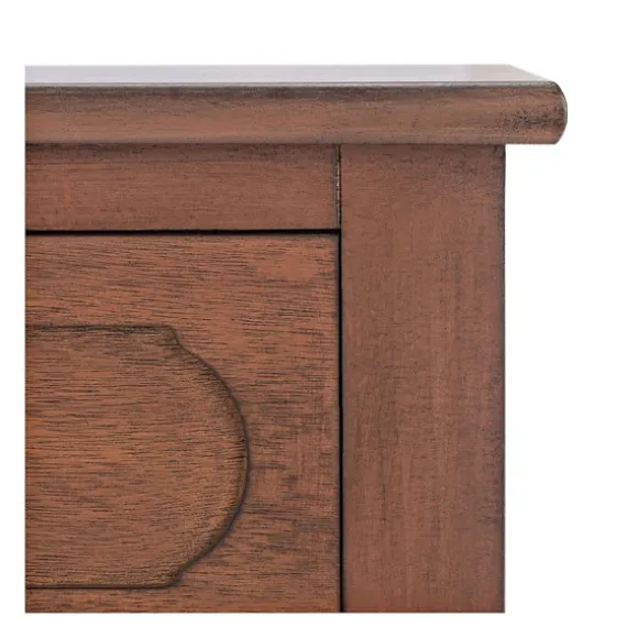 Kirkland's Home Console Tables-Modern Carved Accent Console Table