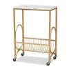 Kirkland's Home Kitchen Islands & Bar Carts-Modern Marble Deco Bar Cart
