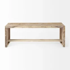 Kirkland's Home Benches & Ottomans-Modern Reclaimed Wood Bench