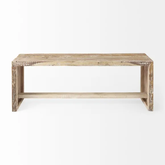 Kirkland's Home Benches & Ottomans-Modern Reclaimed Wood Bench