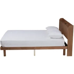Kirkland's Home Beds & Headboards-Modern Wood Queen Platform Bed