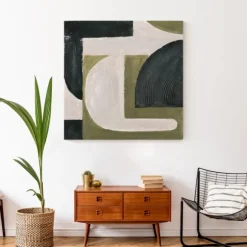Kirkland's Home Canvas Art-Moody Green Shapes I Canvas Art Print