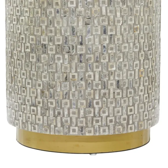 Kirkland's Home Accent & End Tables-Mother Of Pearl Sells Wood Base Accent Table