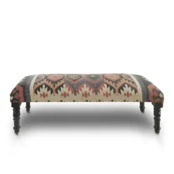 Kirkland's Home Benches & Ottomans-Multicolor Southwestern Geometric Bench