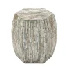 Kirkland's Home Accent & End Tables-Mussel Shell Hexagonal Accent Table
