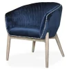 Kirkland's Home Accent Chairs-Nadia Navy Velvet Club Chair
