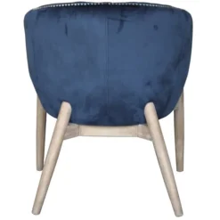 Kirkland's Home Accent Chairs-Nadia Navy Velvet Club Chair