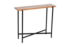 Kirkland's Home Console Tables-Natural Acacia Wood And Acrylic Top Console Table