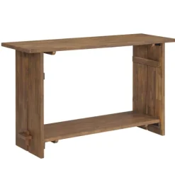 Kirkland's Home Console Tables-Natural Acacia Wood Farmhouse Console