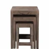 Kirkland's Home Accent & End Tables-Natural Acacia Wood Nesting 3-Pc. Accent Table Set