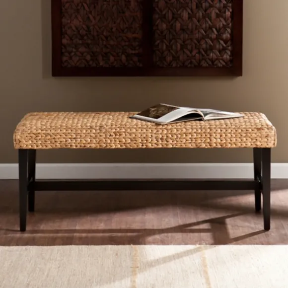 Kirkland's Home Benches & Ottomans-Natural Blanchard Water Hyacinth Bench