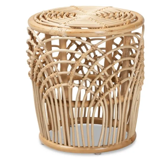 Kirkland's Home Accent & End Tables-Natural Boho Rattan Weave Accent Table