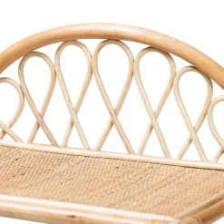 Kirkland's Home Bookshelves-Natural Curled Rattan 3-Tiered Bookcase