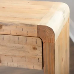 Kirkland's Home Console Tables-Natural Curved Edge Console Table