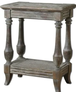 Kirkland's Home Accent & End Tables-Natural Distressed Birch Wood Accent Table