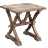 Kirkland's Home Accent & End Tables-Natural Farmhouse Trestle Base Accent Table