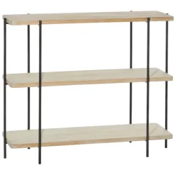 Kirkland's Home Console Tables-Natural Fir Open 3-Tier Console Table