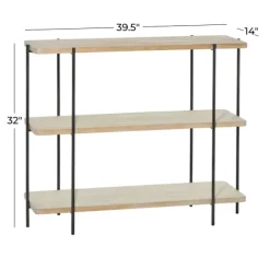 Kirkland's Home Console Tables-Natural Fir Open 3-Tier Console Table