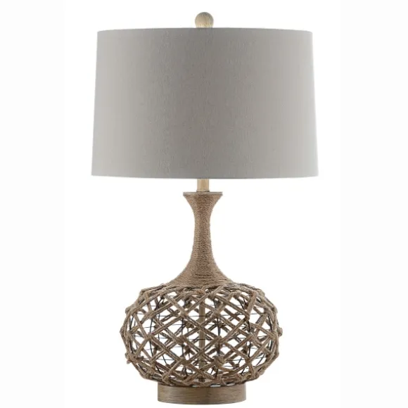 Kirkland's Home Table Lamps-Natural Hemp Rope Coastal Table Lamp