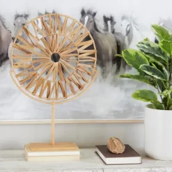 Kirkland's Home Statues & Figurines-Natural Hyacinth Sunburst Sculpture