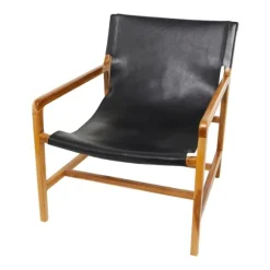 Kirkland's Home Accent Chairs-Natural Leather Sling Accent Chair