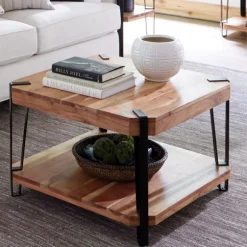 Kirkland's Home Coffee Tables-Natural Live Edge Acacia Wood Coffee Table