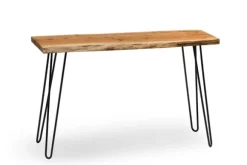 Kirkland's Home Console Tables-Natural Live Edge Hairpin Legs Console Table