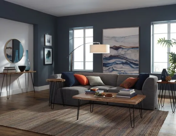 Kirkland's Home Console Tables-Natural Live Edge Hairpin Legs Console Table