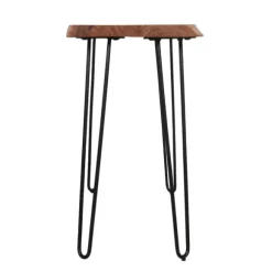 Kirkland's Home Console Tables-Natural Live Edge Hairpin Legs Console Table