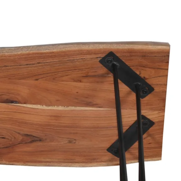 Kirkland's Home Console Tables-Natural Live Edge Hairpin Legs Console Table