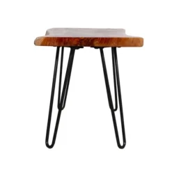 Kirkland's Home Benches & Ottomans-Natural Live Edge Hairpin Legs Bench, 36 In.
