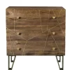 Kirkland's Home Dressers & Chests-Natural Mango Wood Chest With Brass Inlay
