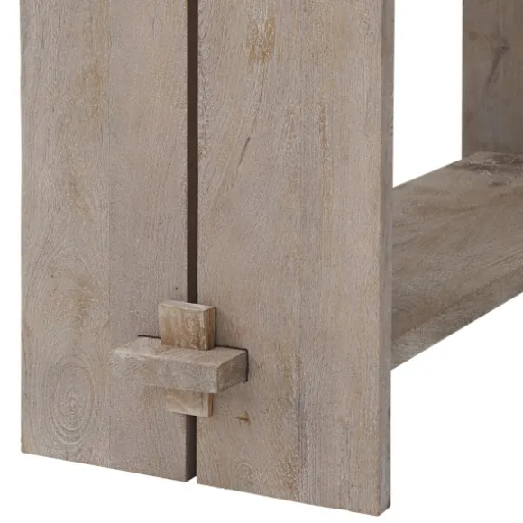 Kirkland's Home Console Tables-Natural Mango Wood Farmhouse Console