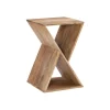 Kirkland's Home Accent & End Tables-Natural Mango Wood Hourglass Accent Table