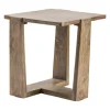 Kirkland's Home Accent & End Tables-Natural Mango Wood T-Base Accent Table
