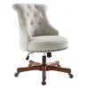 Kirkland's Home Office Furniture-Natural Miller Tufted Office Chair