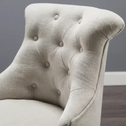 Kirkland's Home Office Furniture-Natural Miller Tufted Office Chair