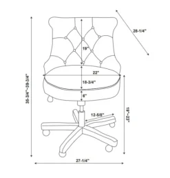 Kirkland's Home Office Furniture-Natural Miller Tufted Office Chair