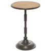 Kirkland's Home Accent & End Tables-Natural Pine And Gray Metal Accent Table, 21 In.